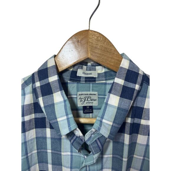 J.Crew Mens Shirt Green Blue Plaid Long Sleeve Button Down L7266 Classic Medium - Picture 4 of 7